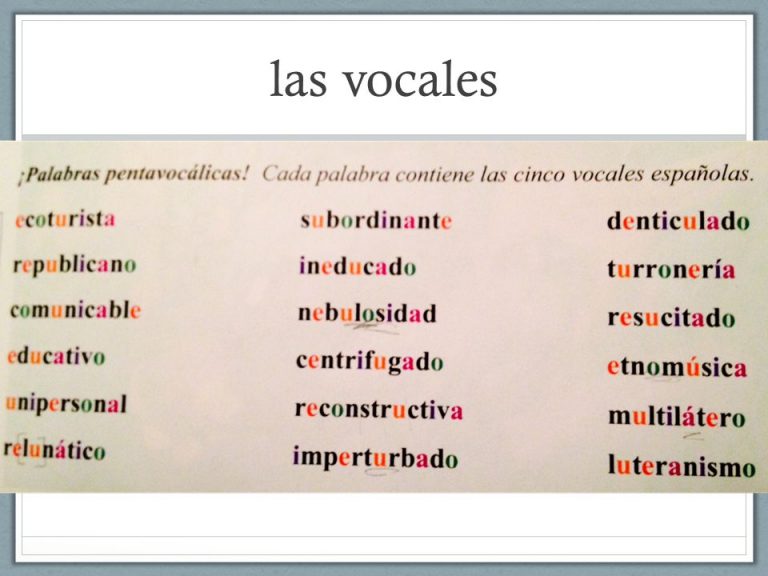 Palabras Que Contengan Las 5 Vocales Actualizado Septiembre 2023